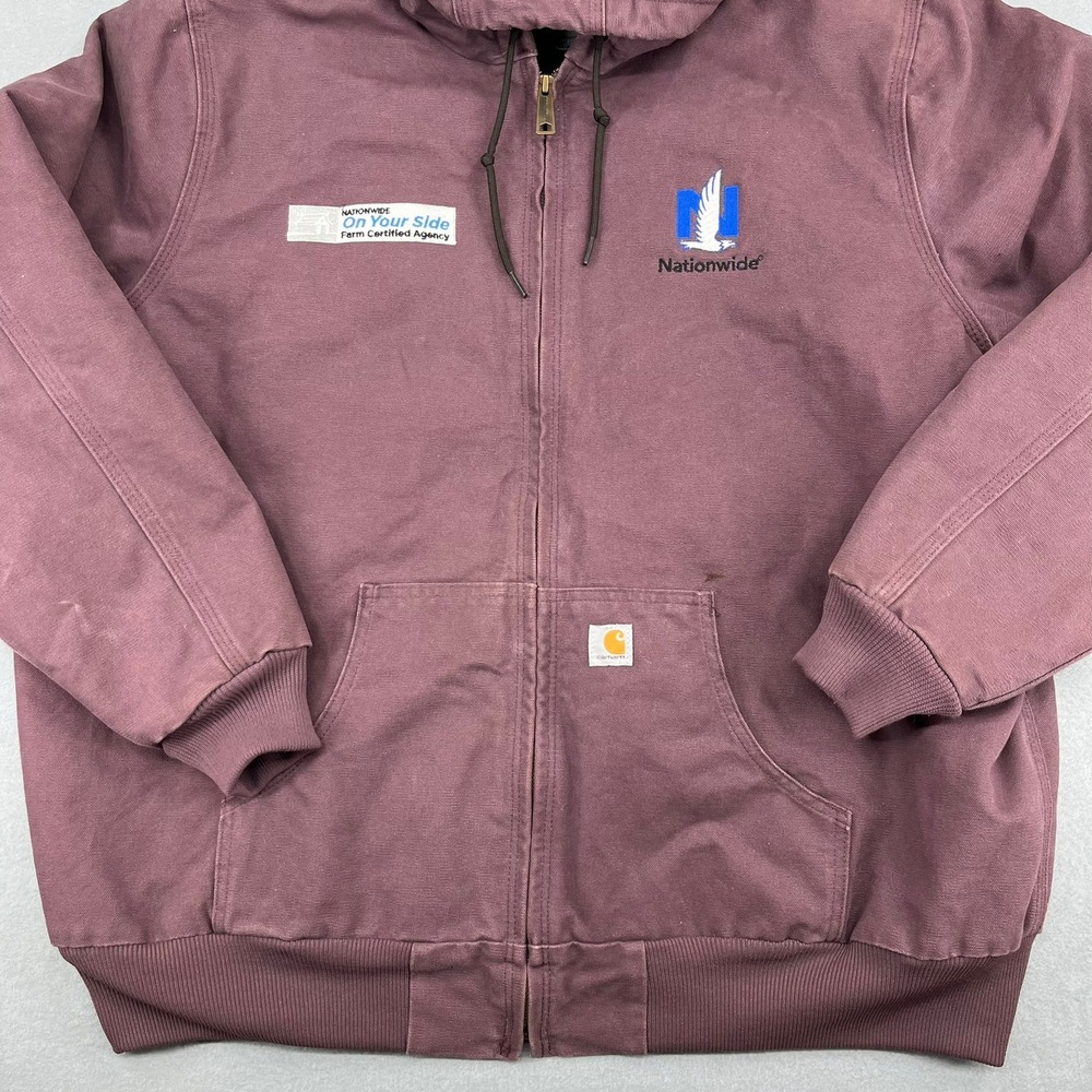 Carhartt WJ130 DPM Sandstone Hooded Jacket Plum Nationwide Womens XXL 20 - Picture 3 of 15